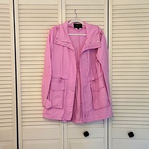J. Crew Pink Hooded Rain Jacket